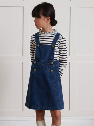 Robe tablier en denim Fille