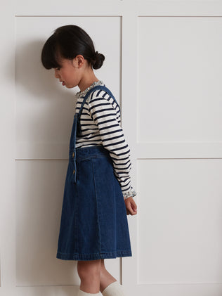 Mädchen-Schürzenkleid aus Denim