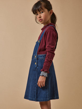 Robe tablier en denim Fille