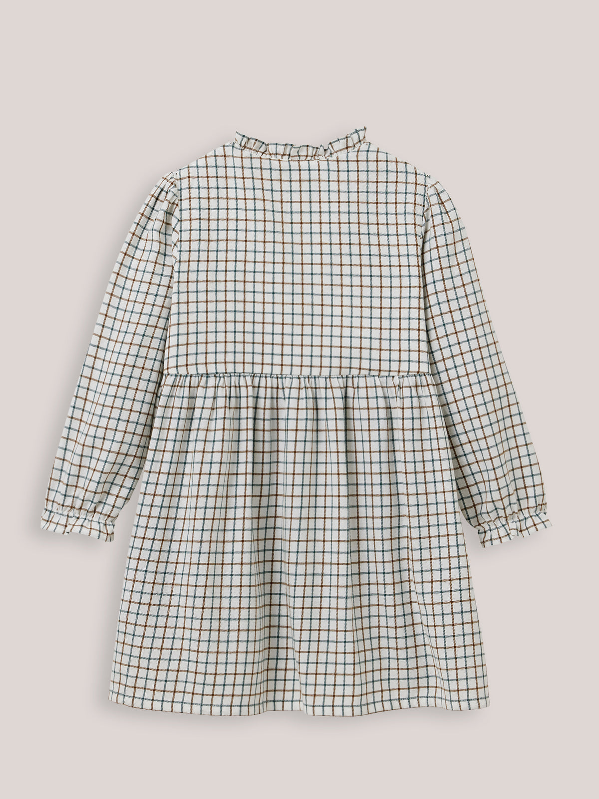 Robe à carreaux Fille en flanelle de coton