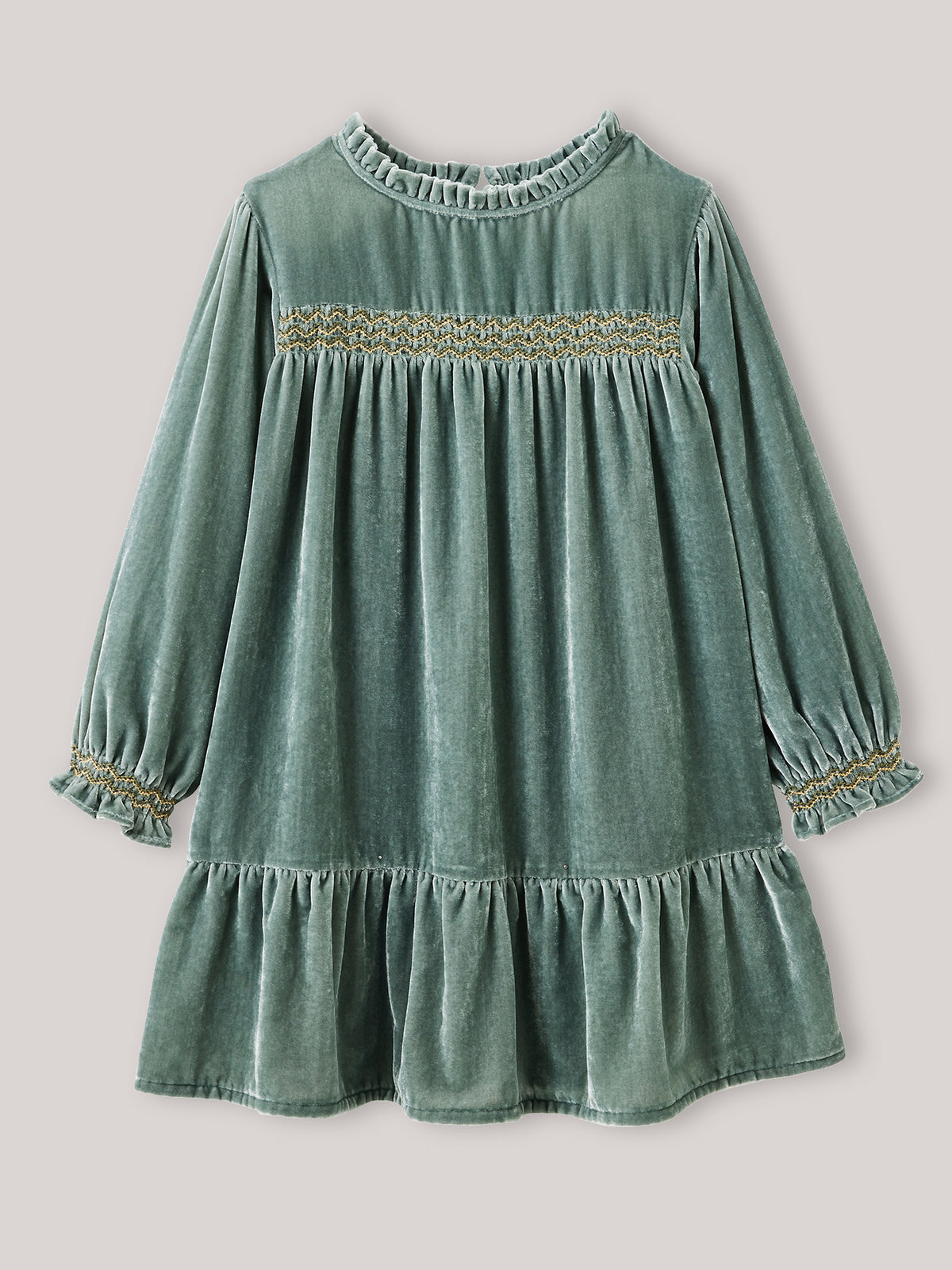 Mädchenkleid aus Velours – Weihnachtskollektion