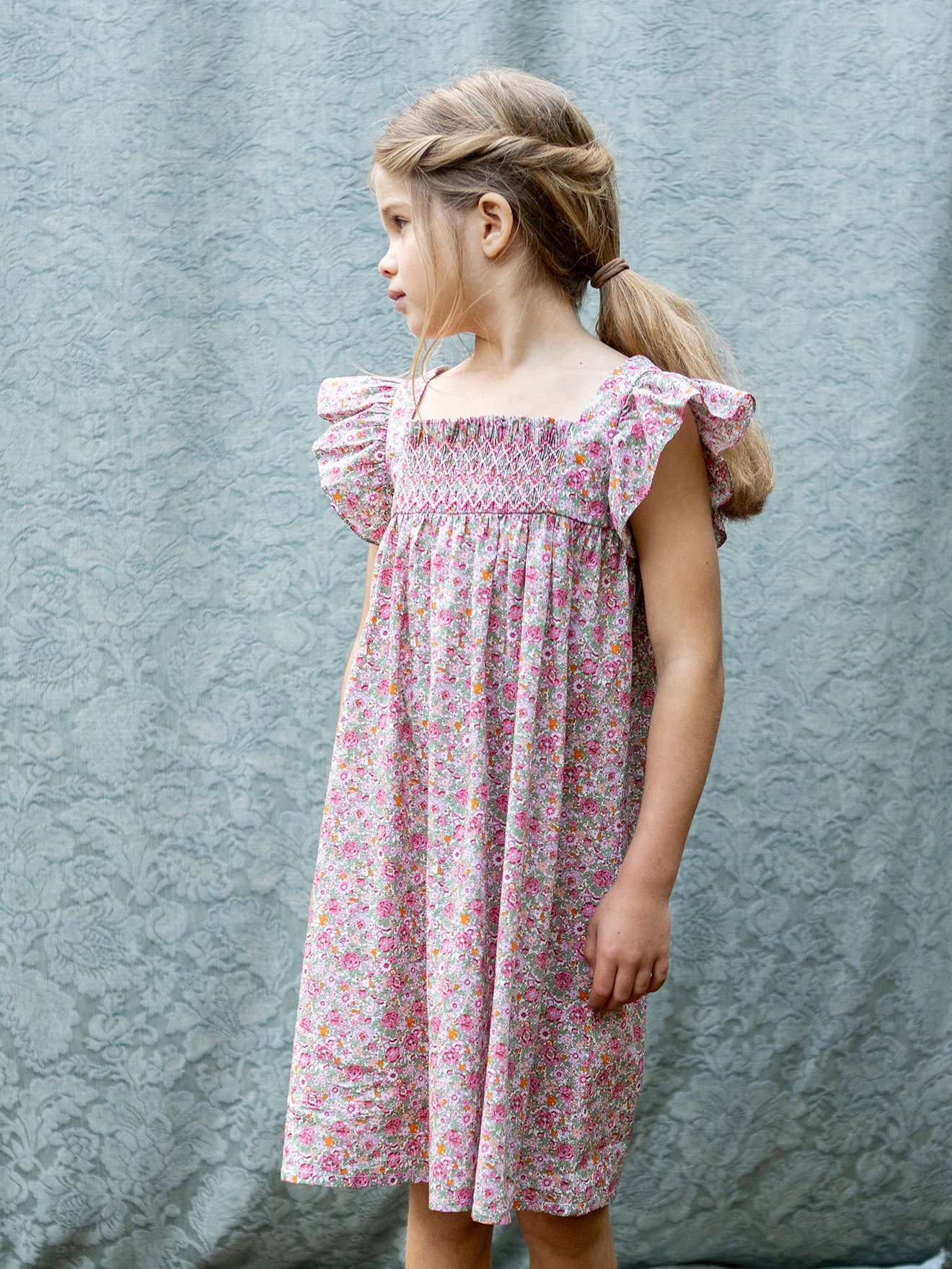 Robe Fille Lucie tissu Liberty - Cortège Parfums