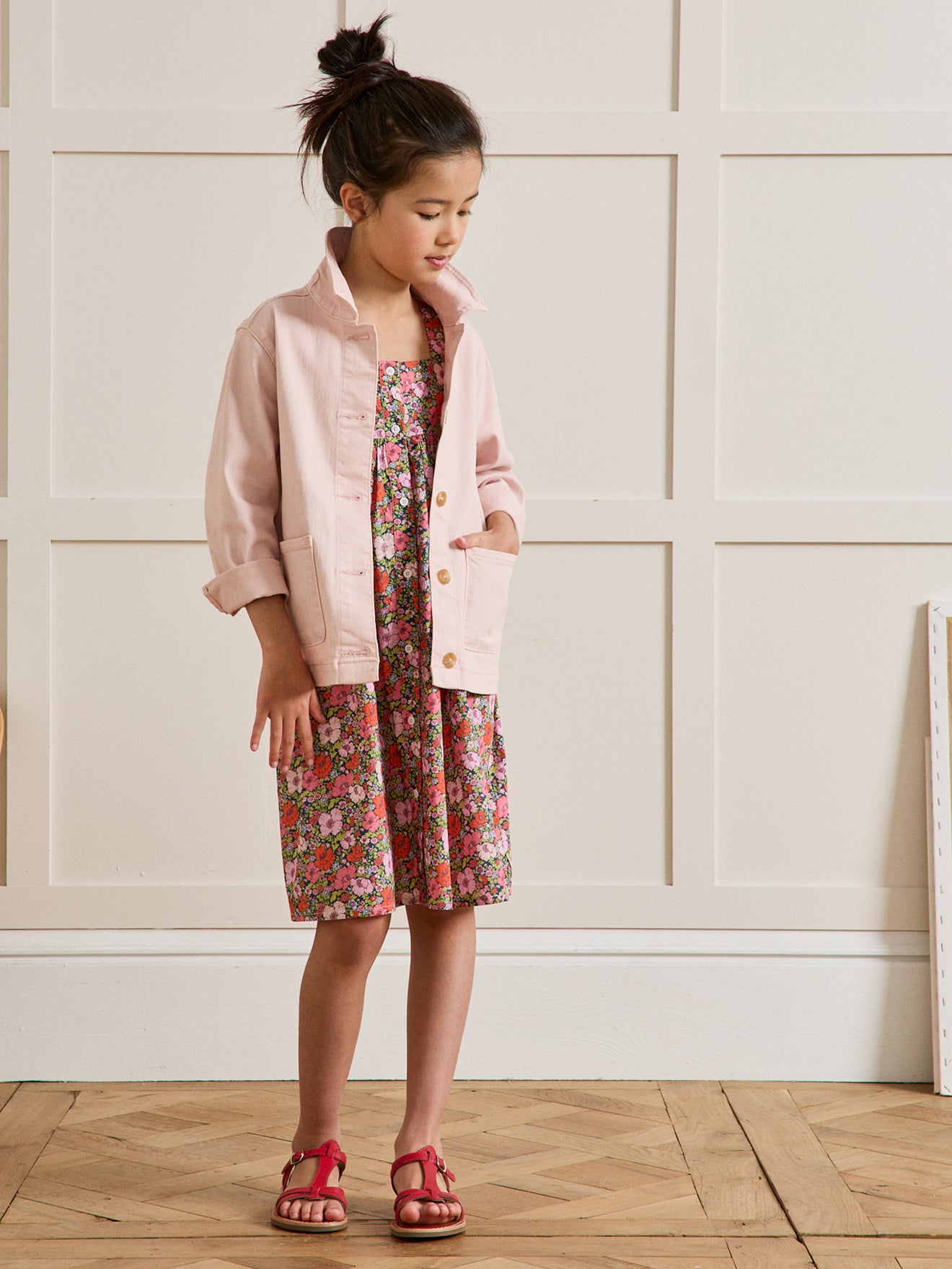 Mädchenkleid aus Liberty®-Stoff « Meadow Song »