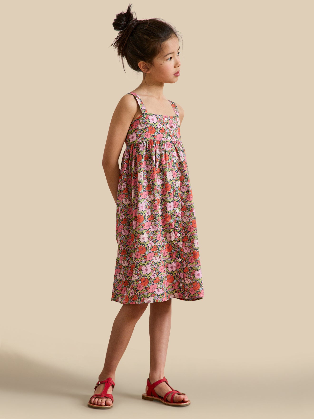 Mädchenkleid aus Liberty®-Stoff « Meadow Song »