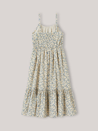 Mädchenkleid, lang – Druckmuster « Olivia »