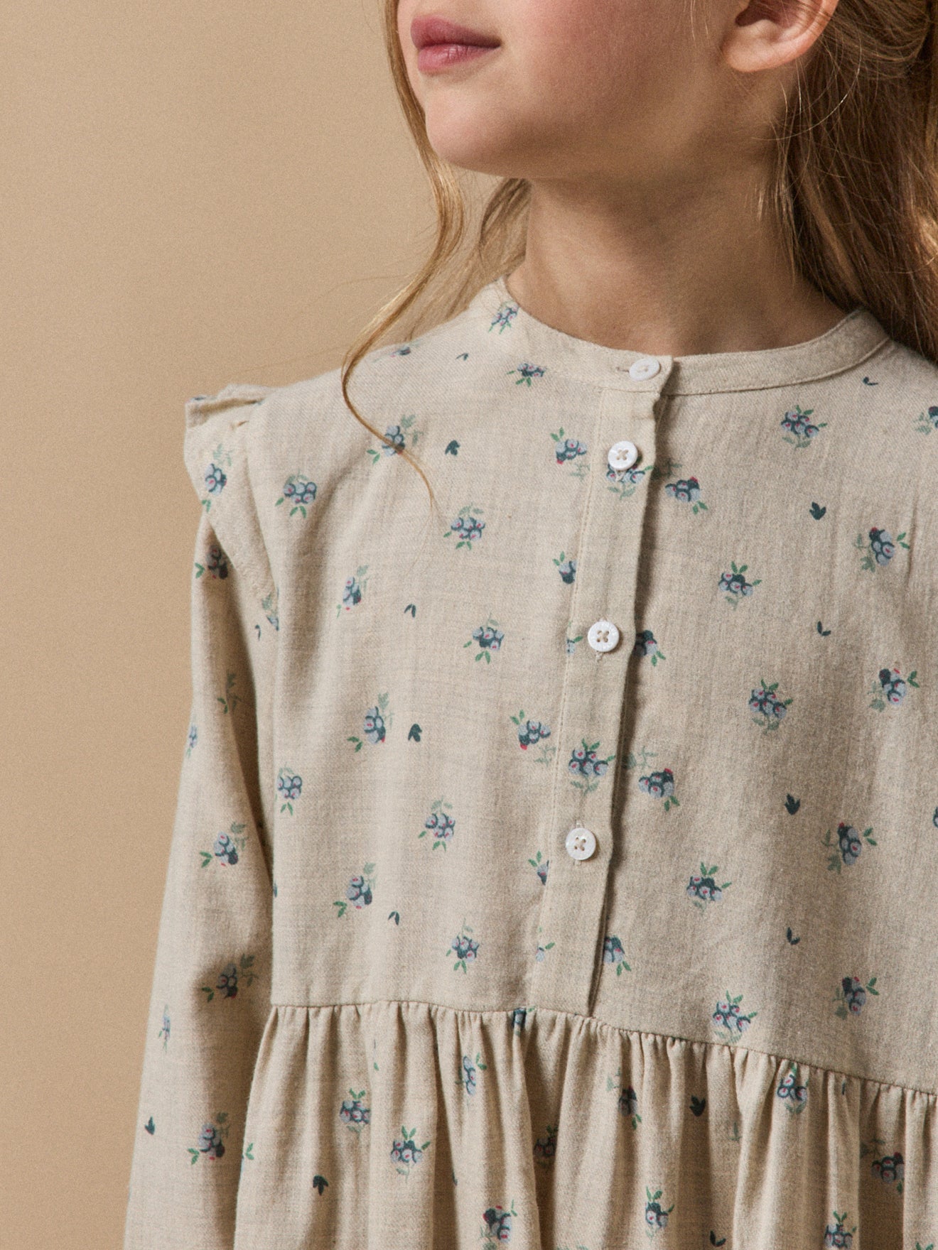 Mädchenkleid mit Dessin « Margotine »