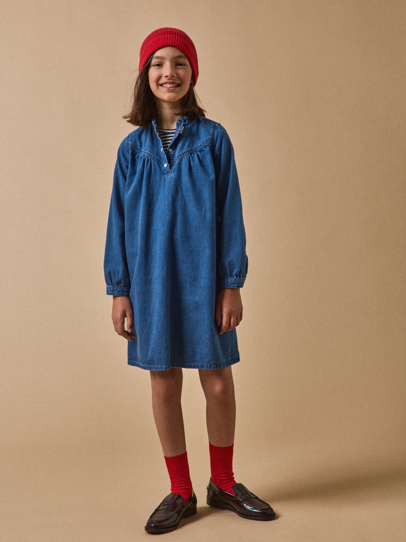 Mädchenkleid, aus Denim