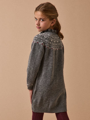 Robe jacquard en laine Fille