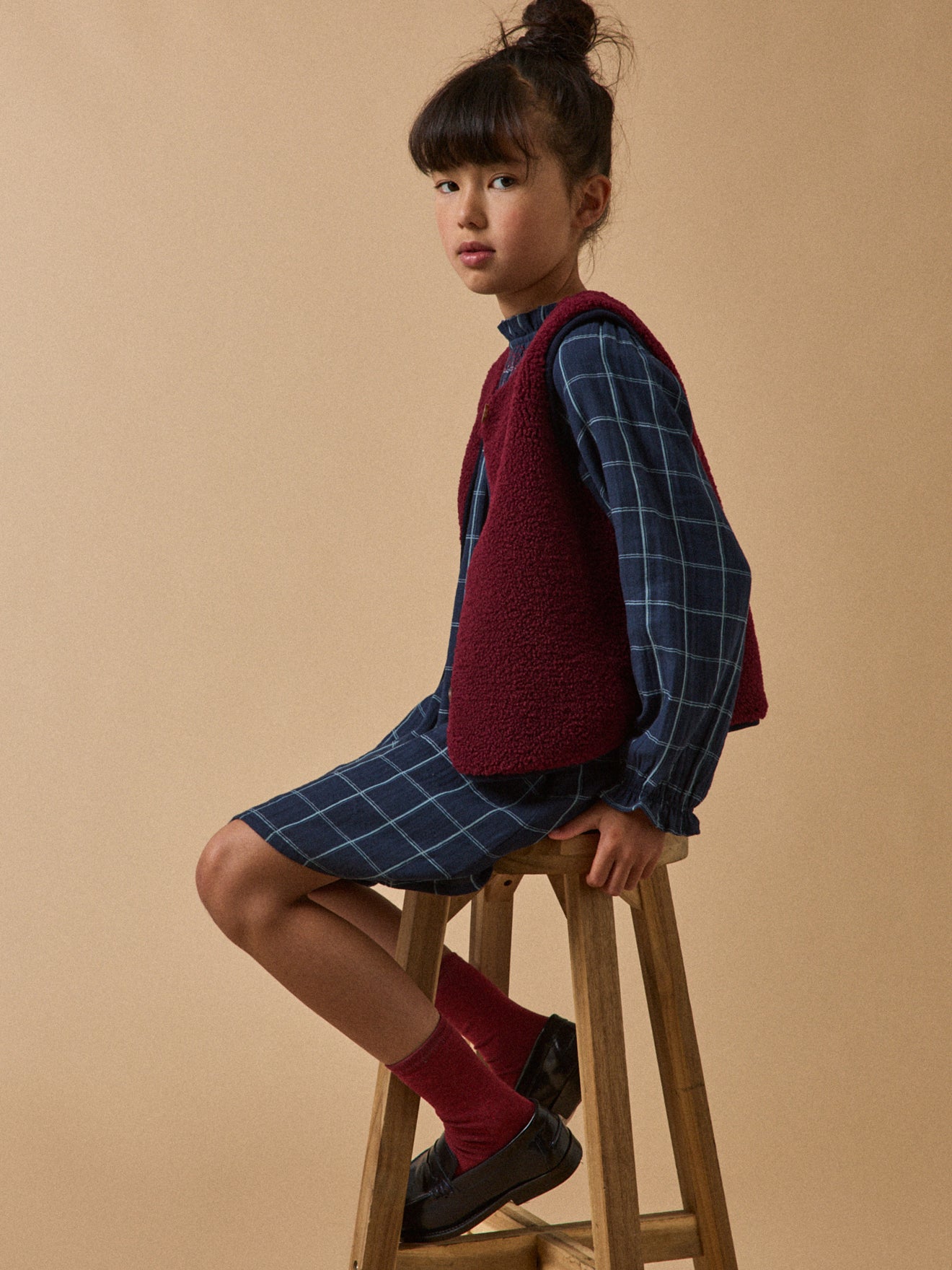 Robe en double gaze de coton Fille