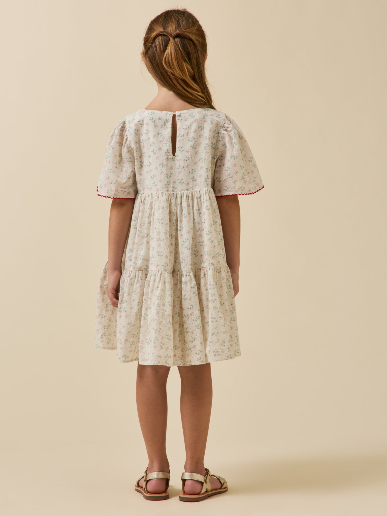 Mädchenkleid mit Druckmuster « Lily »