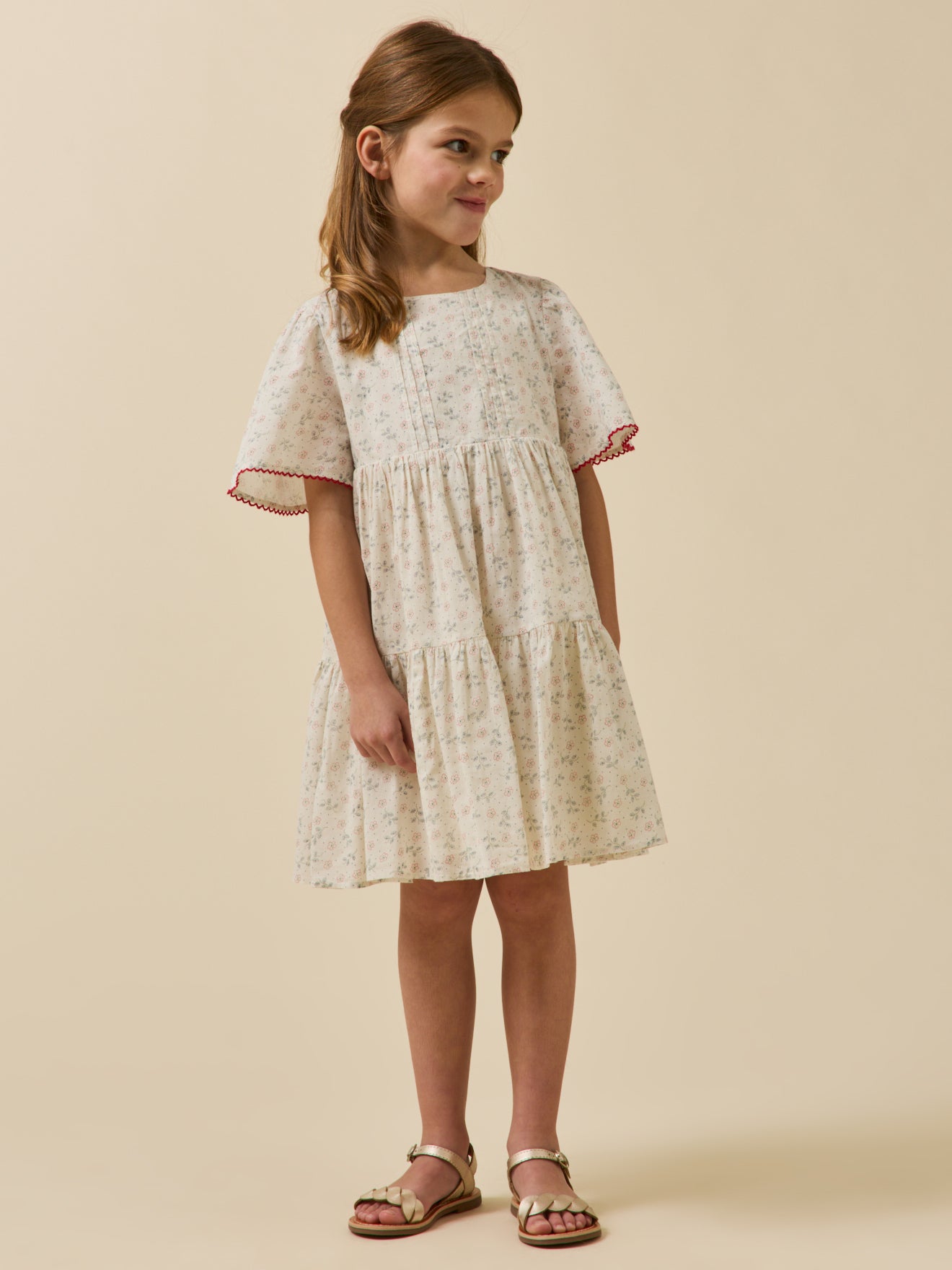 Mädchenkleid mit Druckmuster « Lily »