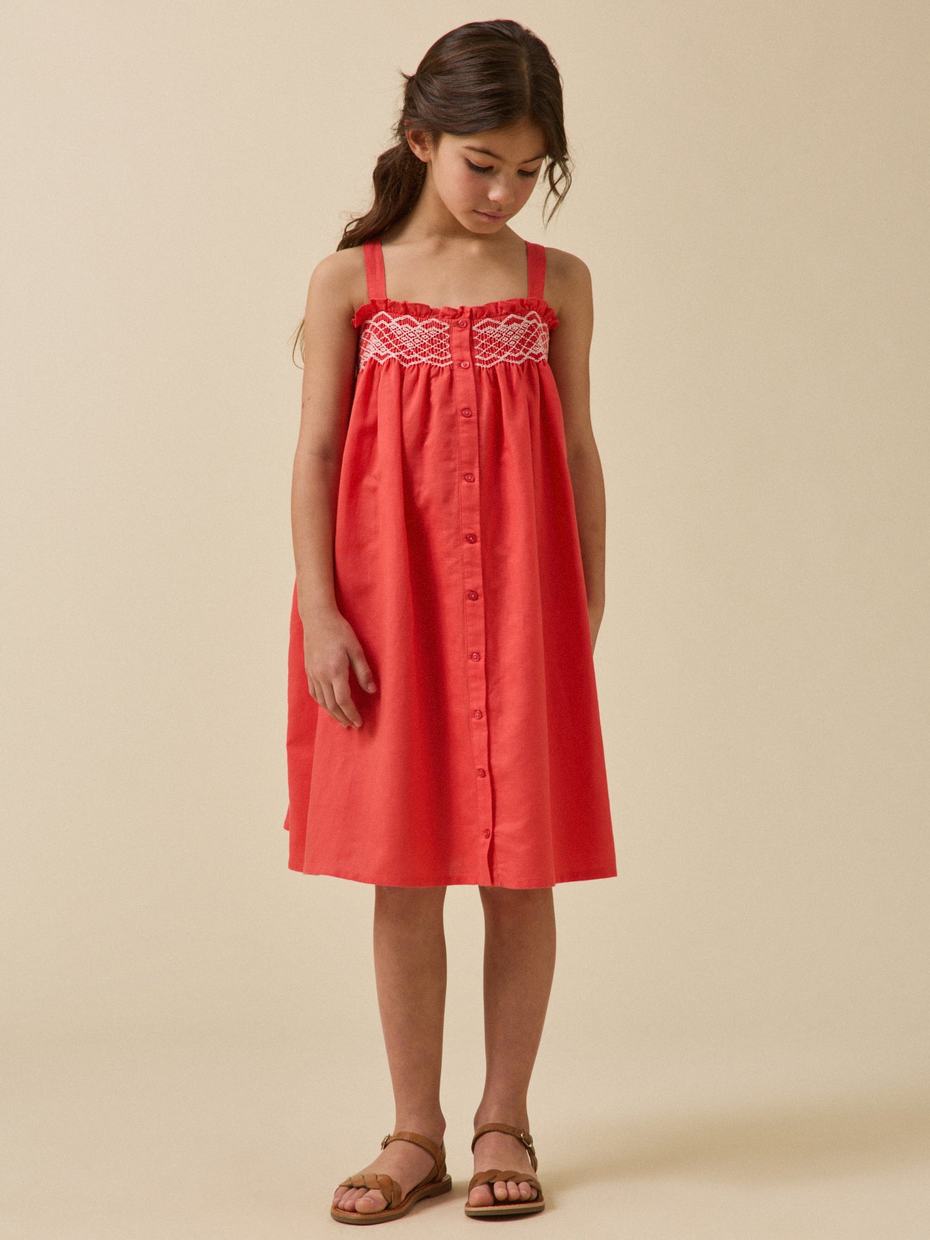 Mädchenkleid mit Smok