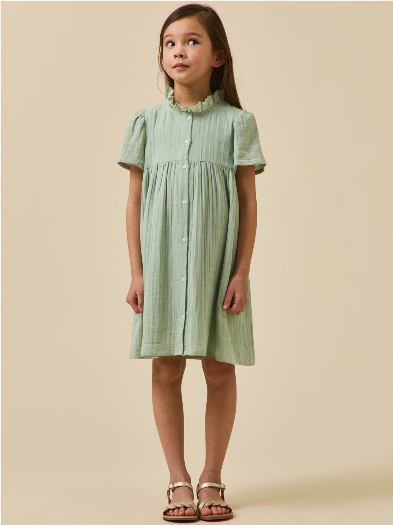 Mädchenkleid aus Baumwollgaze