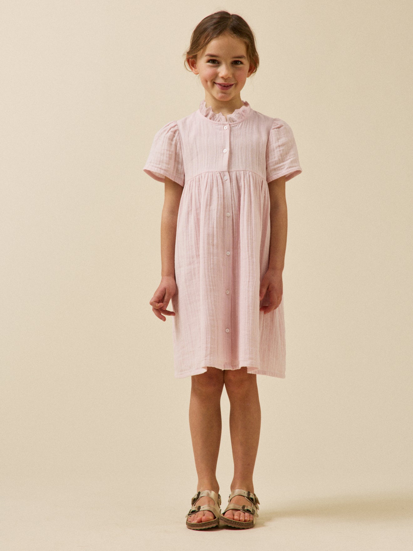 Mädchenkleid aus Baumwollgaze