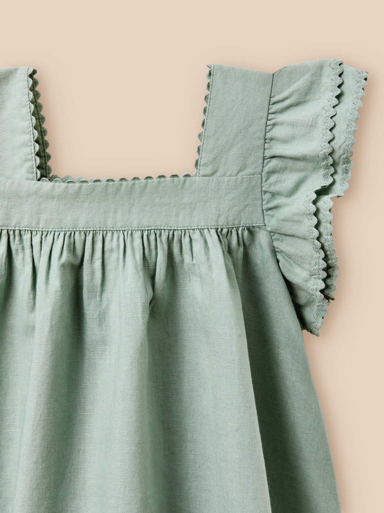 Mädchenkleid « Clémence » aus Leinen und Baumwolle – Kollektion « Feste & Hochzeiten »