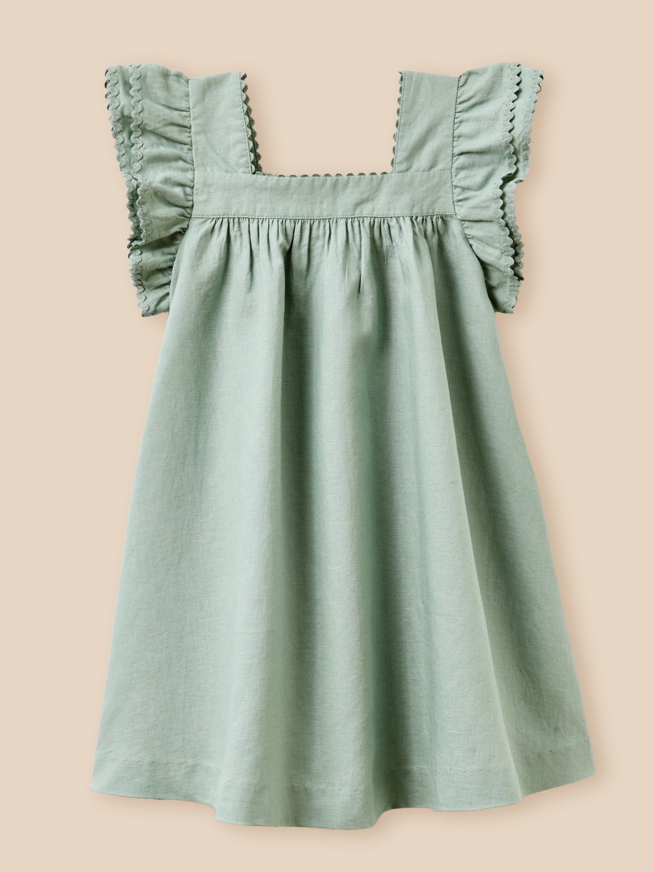 Mädchenkleid « Clémence » aus Leinen und Baumwolle – Kollektion « Feste & Hochzeiten »