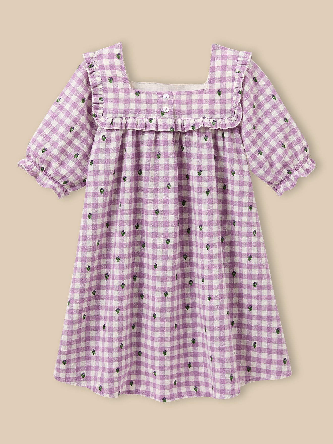 Mädchenkleid mit Vichy-Karos – CYRILLUS X EMILE & IDA