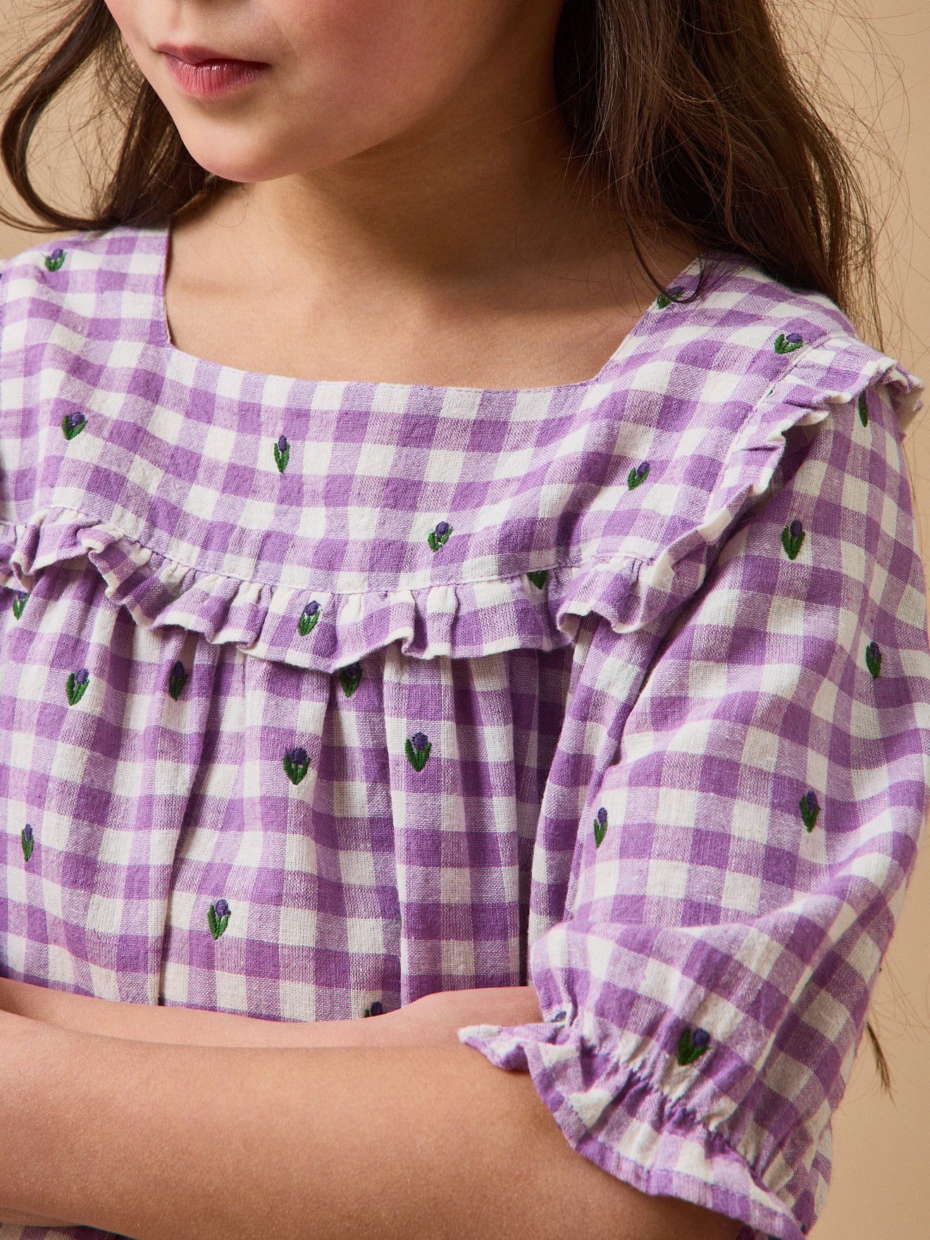 Mädchenkleid mit Vichy-Karos – CYRILLUS X EMILE & IDA