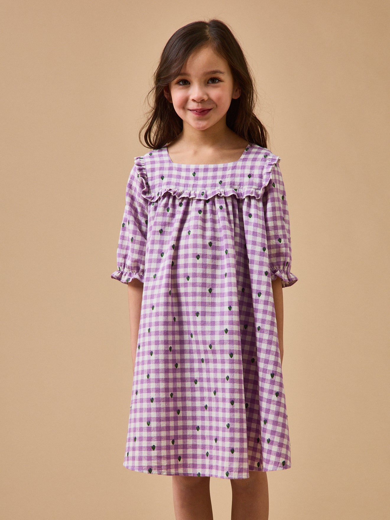 Mädchenkleid mit Vichy-Karos – CYRILLUS X EMILE & IDA