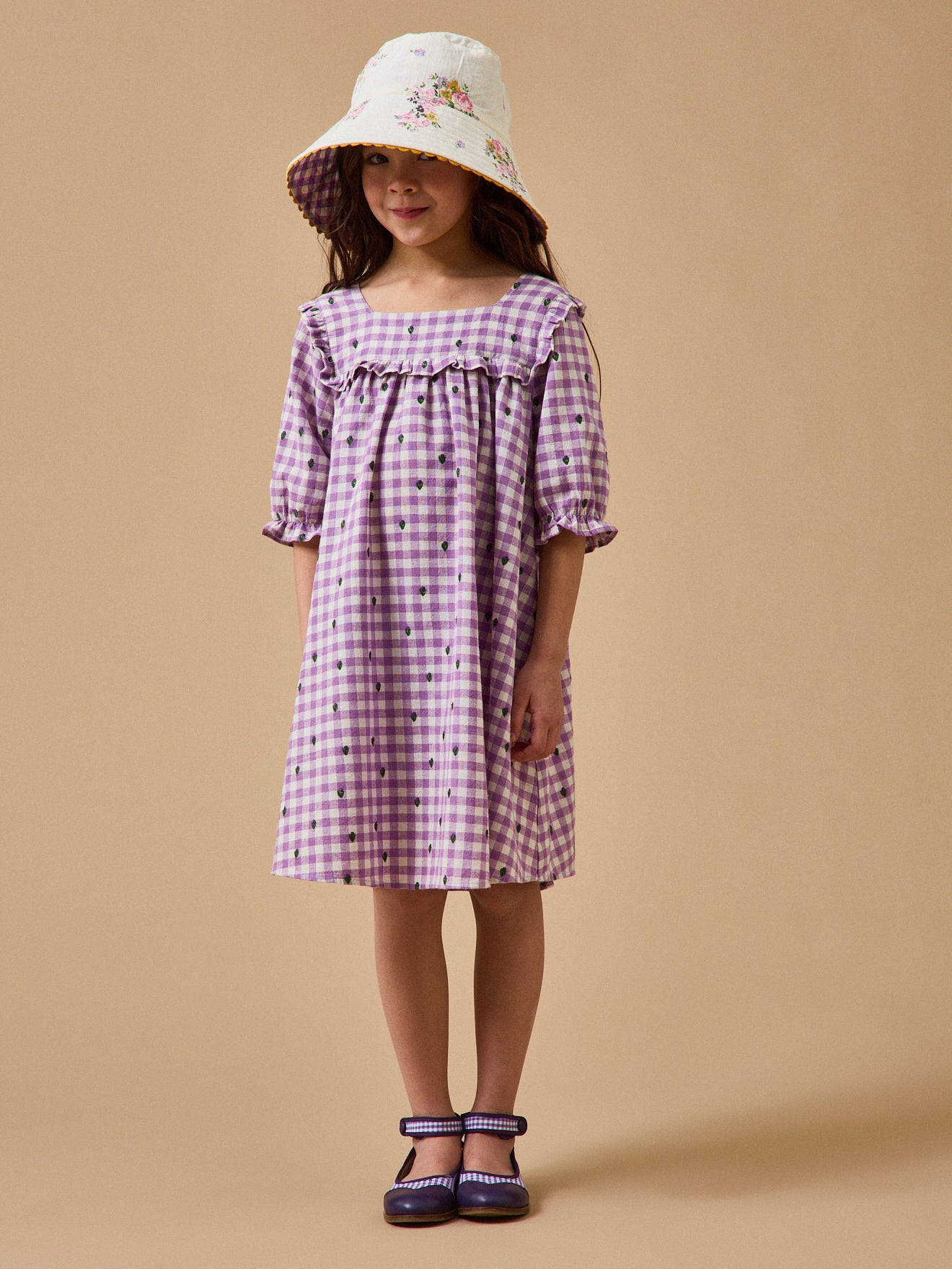 Mädchenkleid mit Vichy-Karos – CYRILLUS X EMILE & IDA