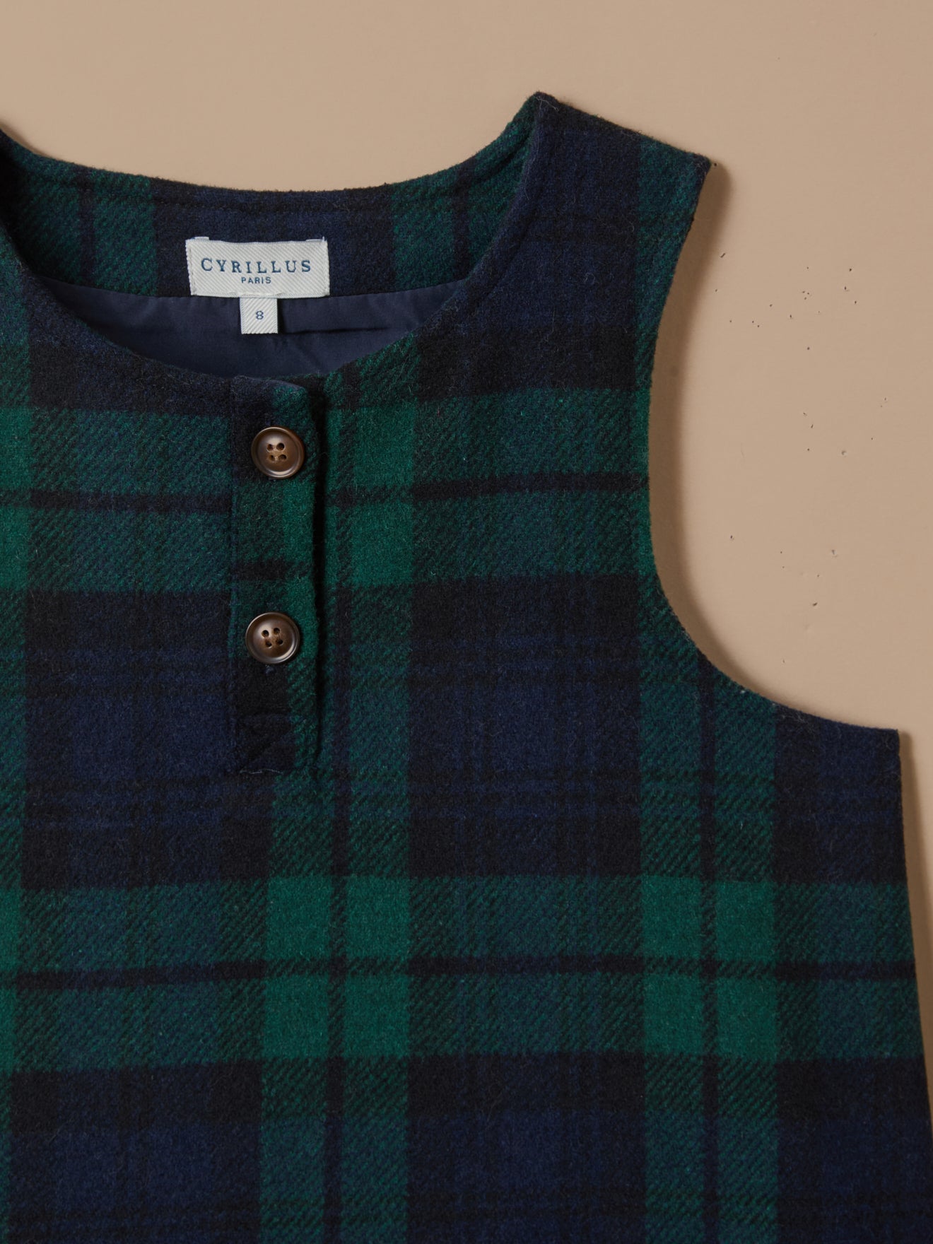 Mädchen-Trägerkleid mit Tartan-Druckmuster