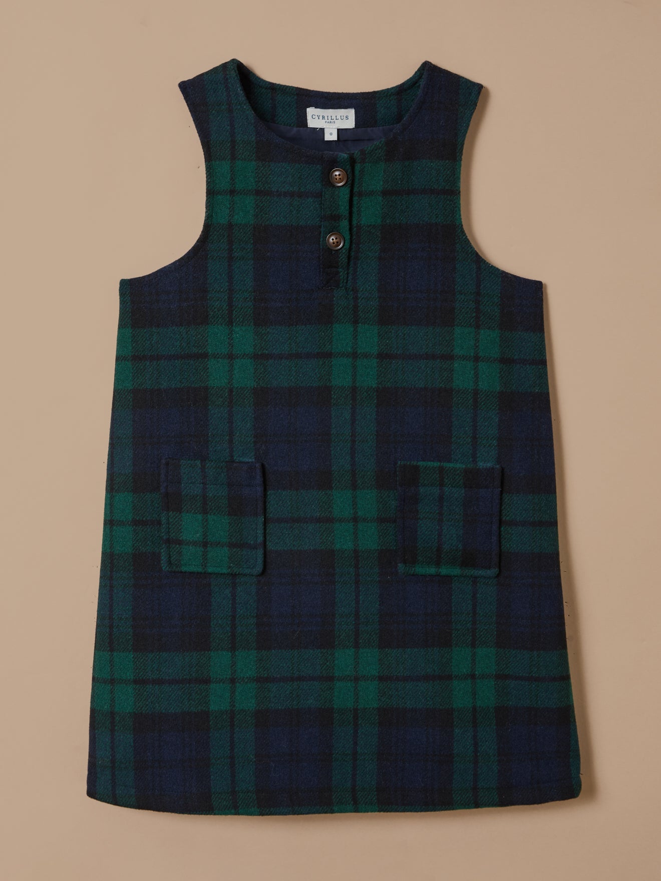 Mädchen-Trägerkleid mit Tartan-Druckmuster
