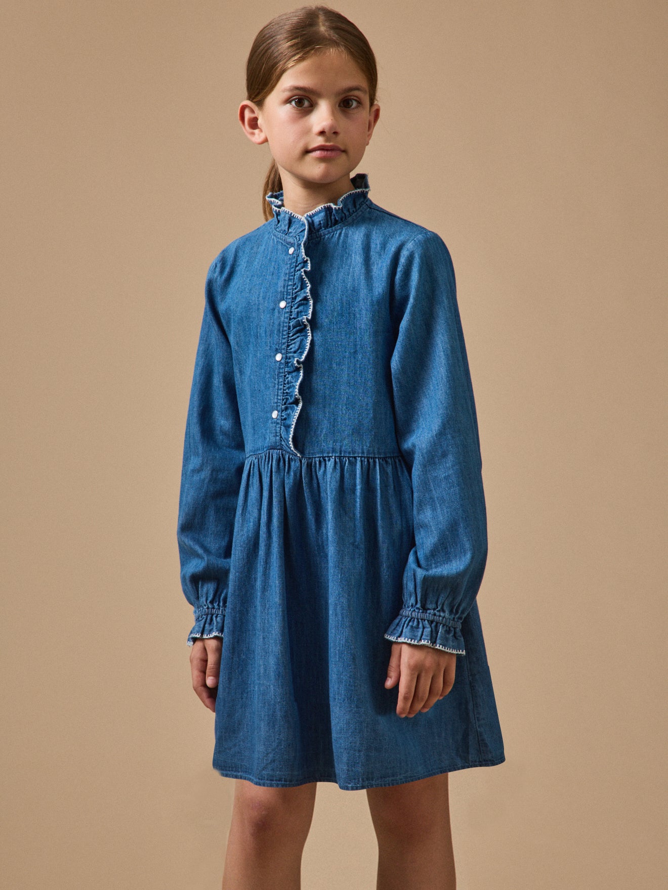 Mädchenkleid, aus Denim