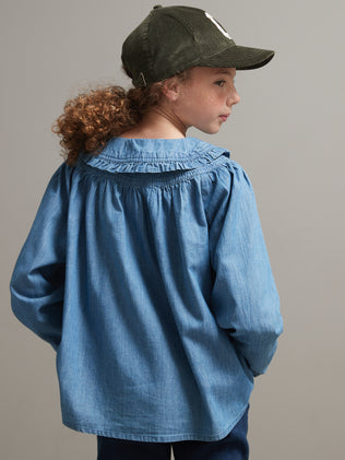 Tunique Fille en denim léger
