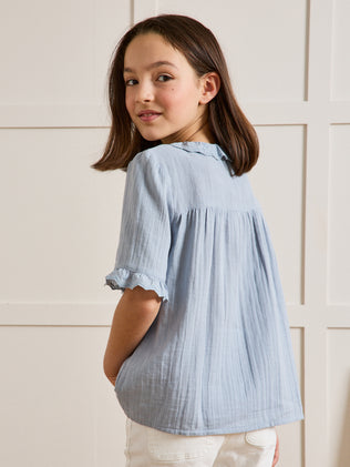 Mädchenbluse – Bio-Baumwolle