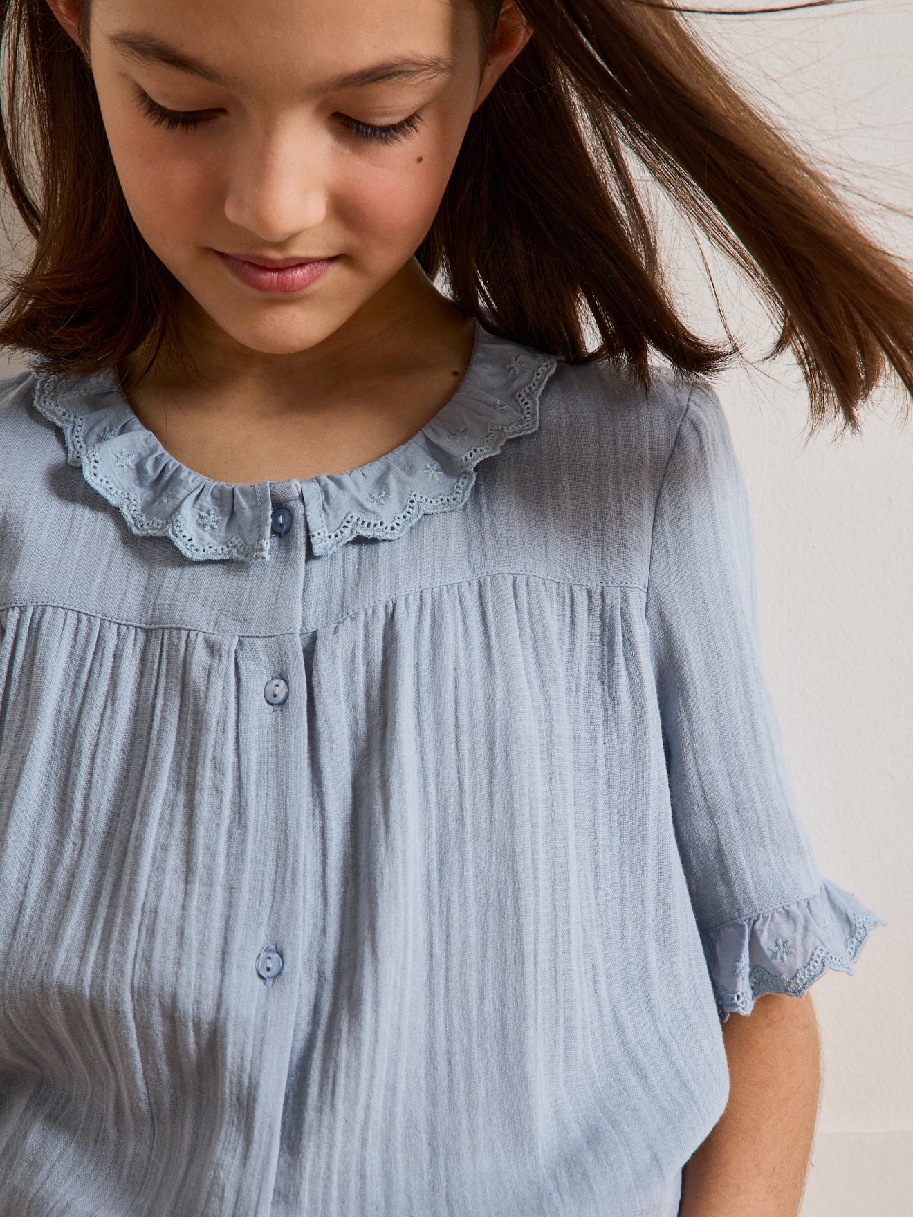 Mädchenbluse – Bio-Baumwolle