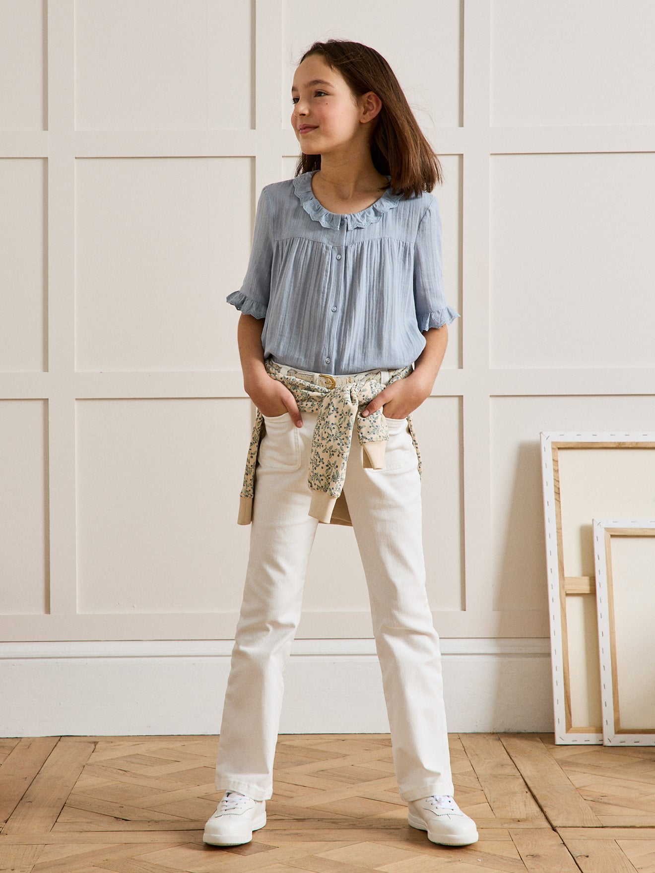 Mädchenbluse – Bio-Baumwolle
