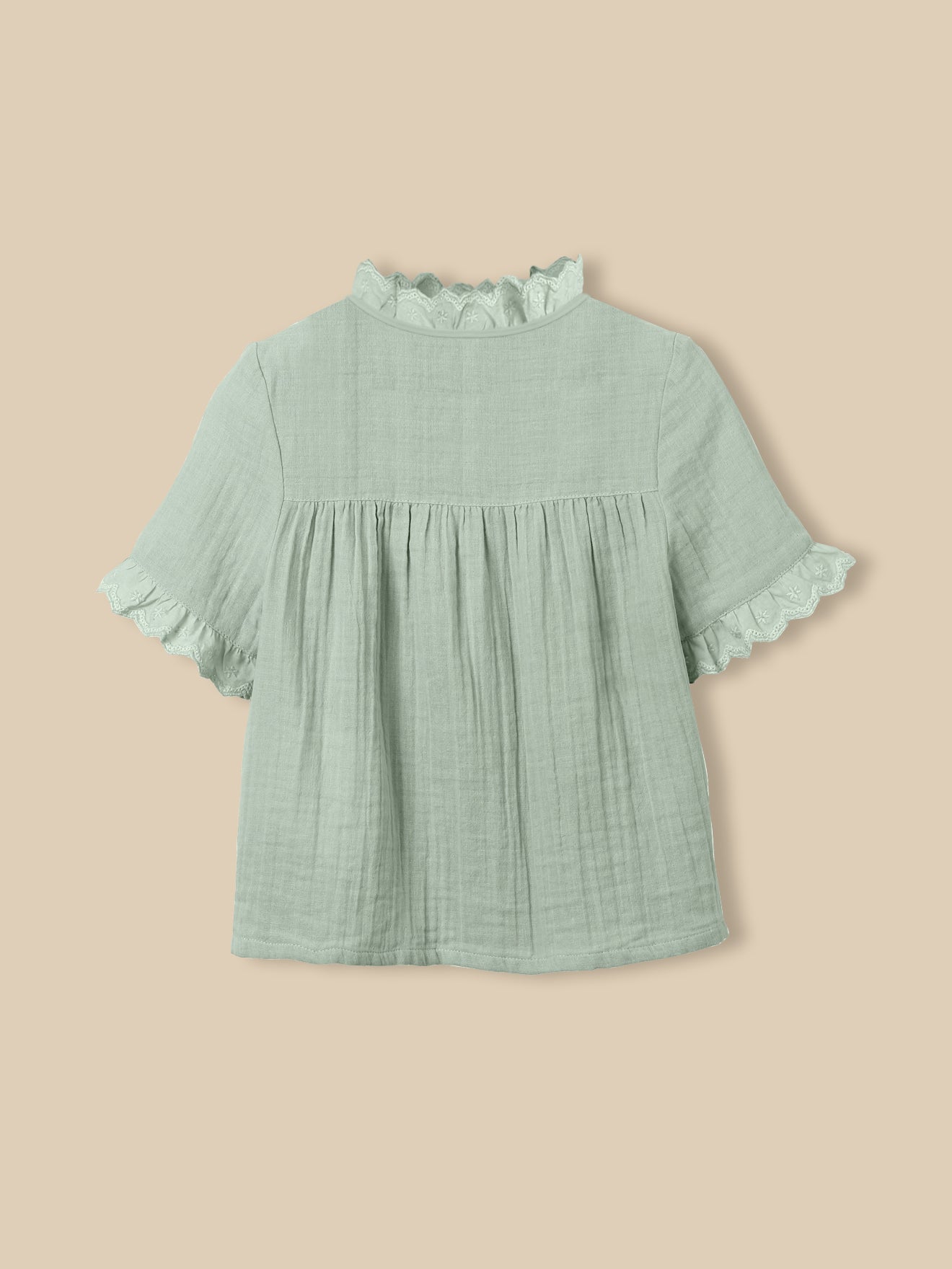 Mädchenbluse aus Gaze – Bio-Baumwolle