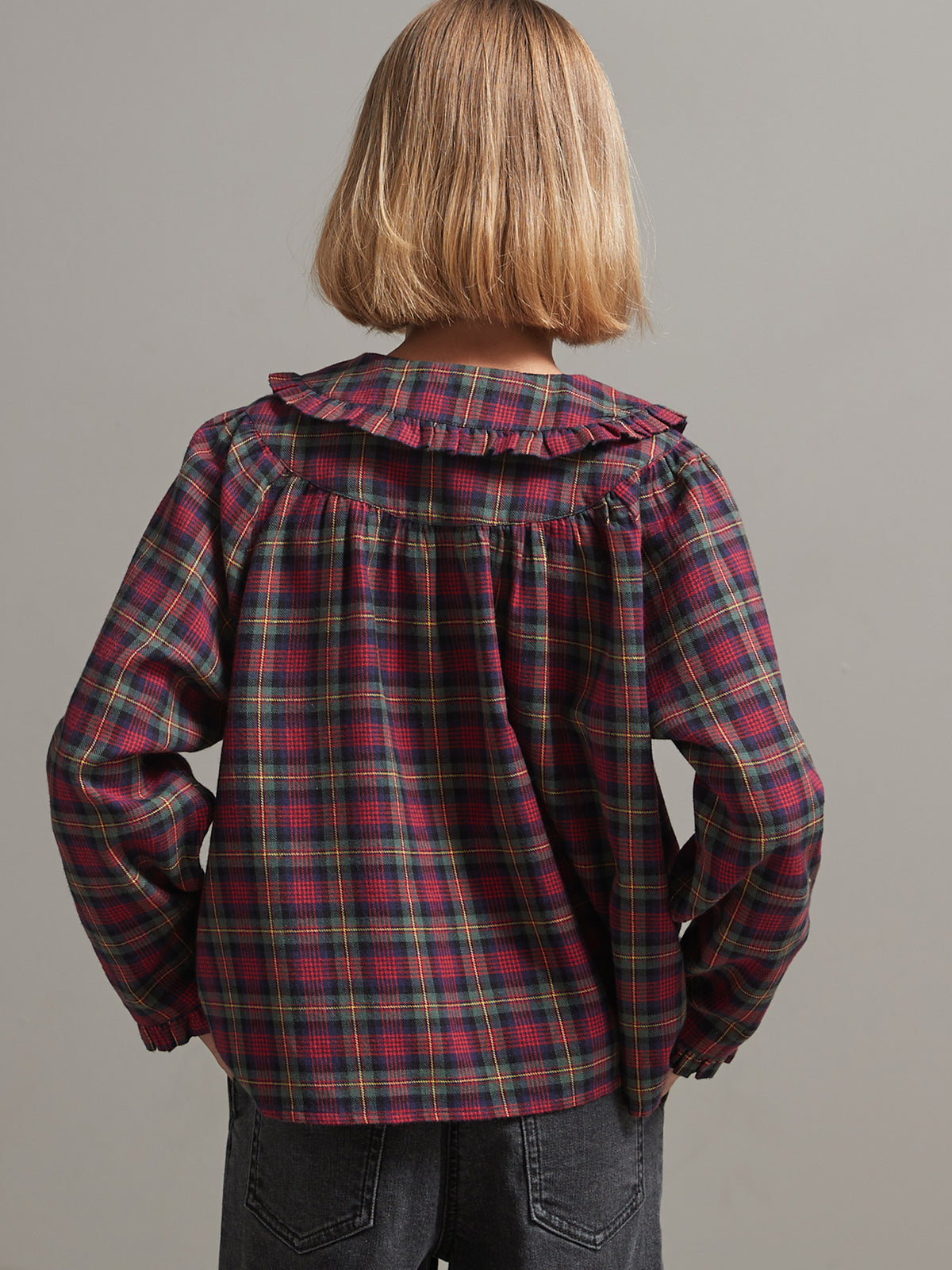 Blouse Fille à carreaux