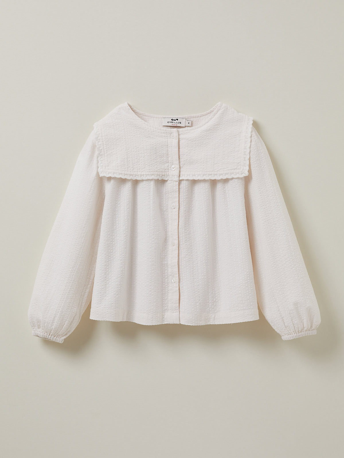 Chemise vareuse Fille en seersucker