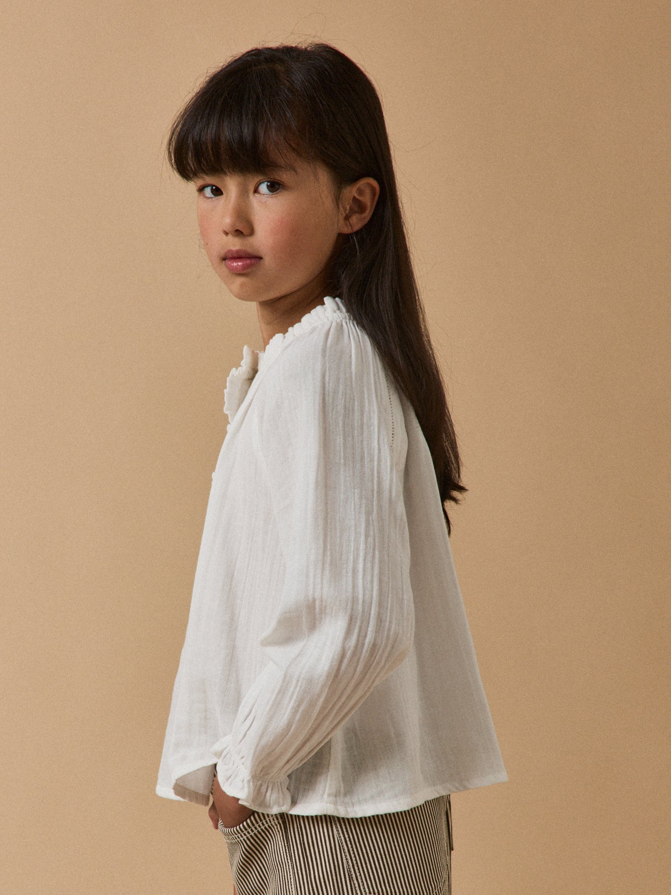 Mädchenbluse aus Baumwoll-Gaze
