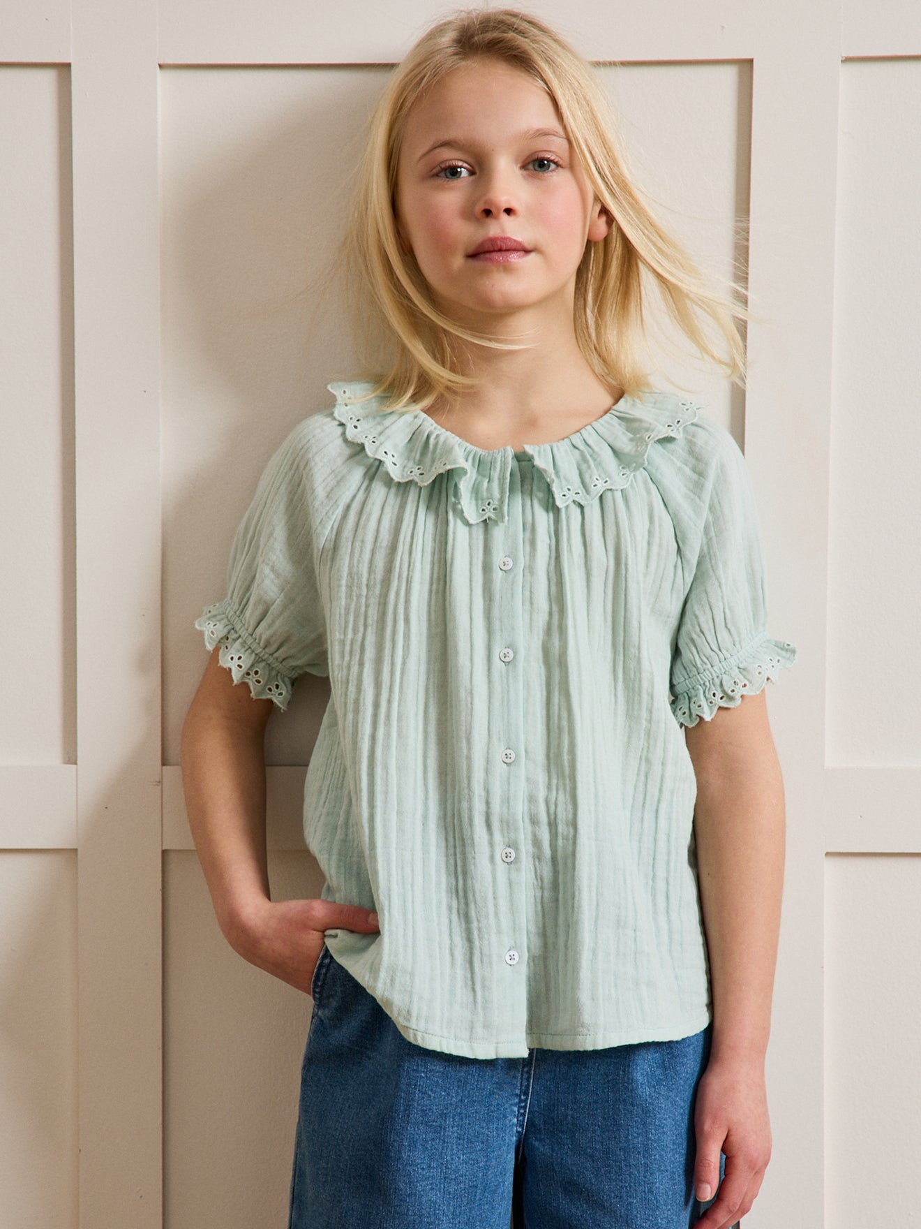 Chemise Fille en gaze - Coton biologique