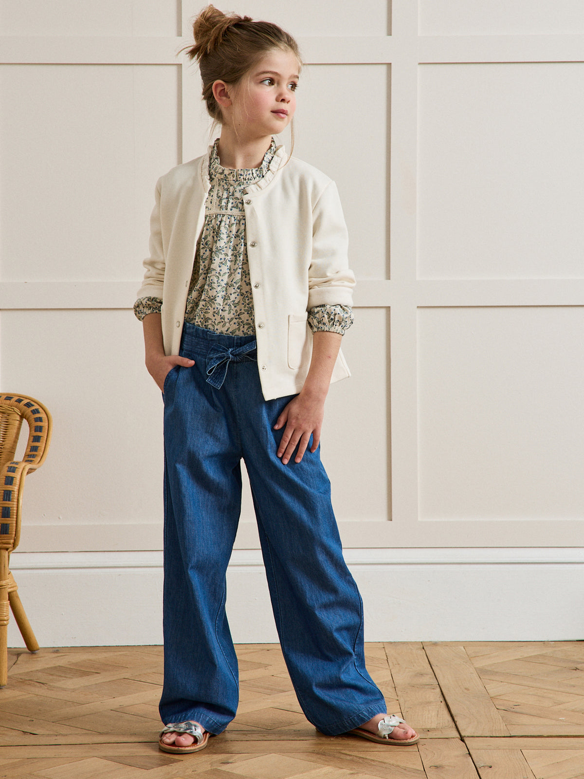 Mädchenbluse – Druckmuster « Olivia »