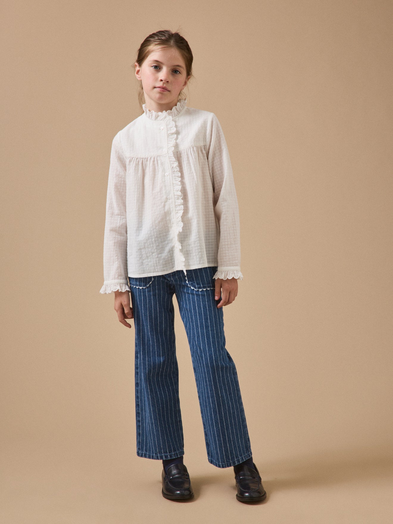 Chemise avec froufrou Fille