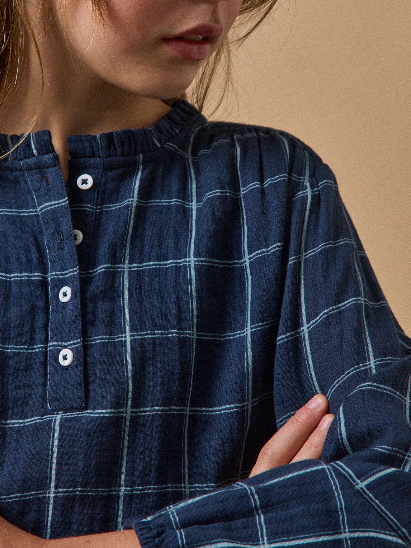 Mädchenbluse aus Baumwollgaze