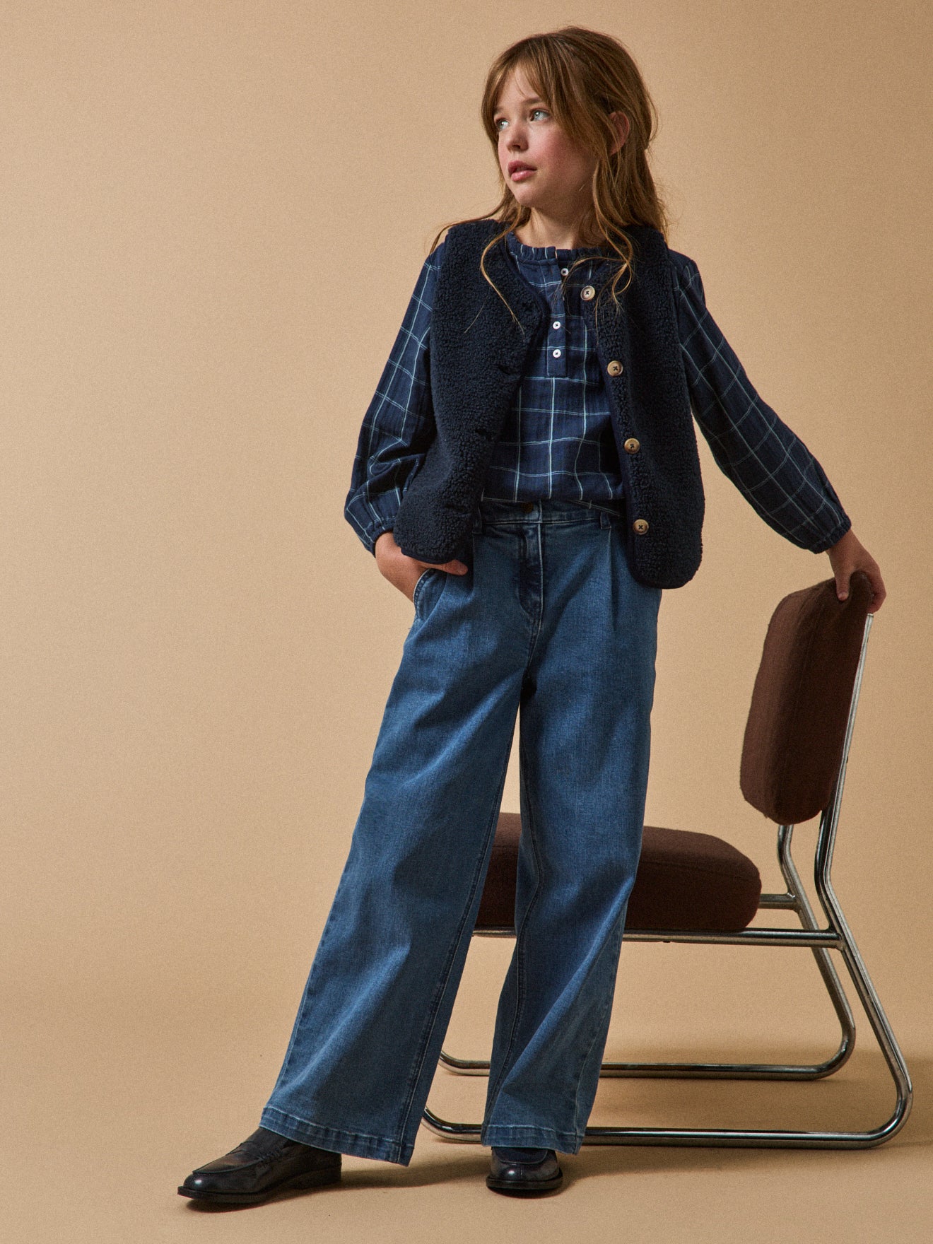 Mädchenbluse aus Baumwollgaze