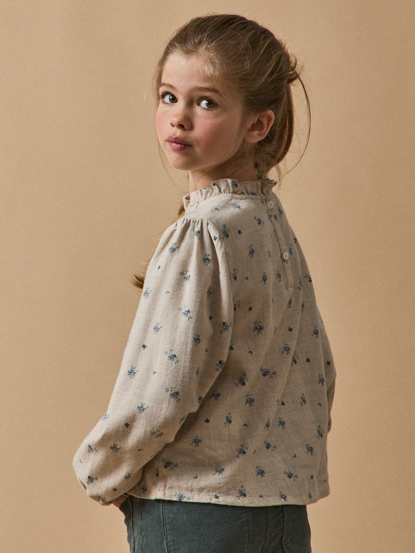 Mädchenbluse aus Baumwollflanell
