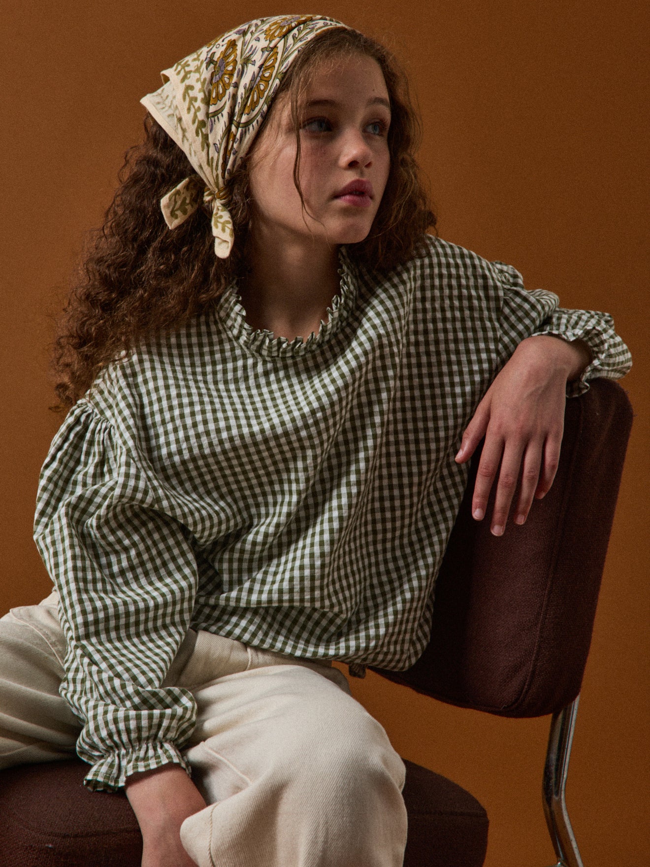 Blouse vichy Fille -  Cyrillus X Apaches Collections