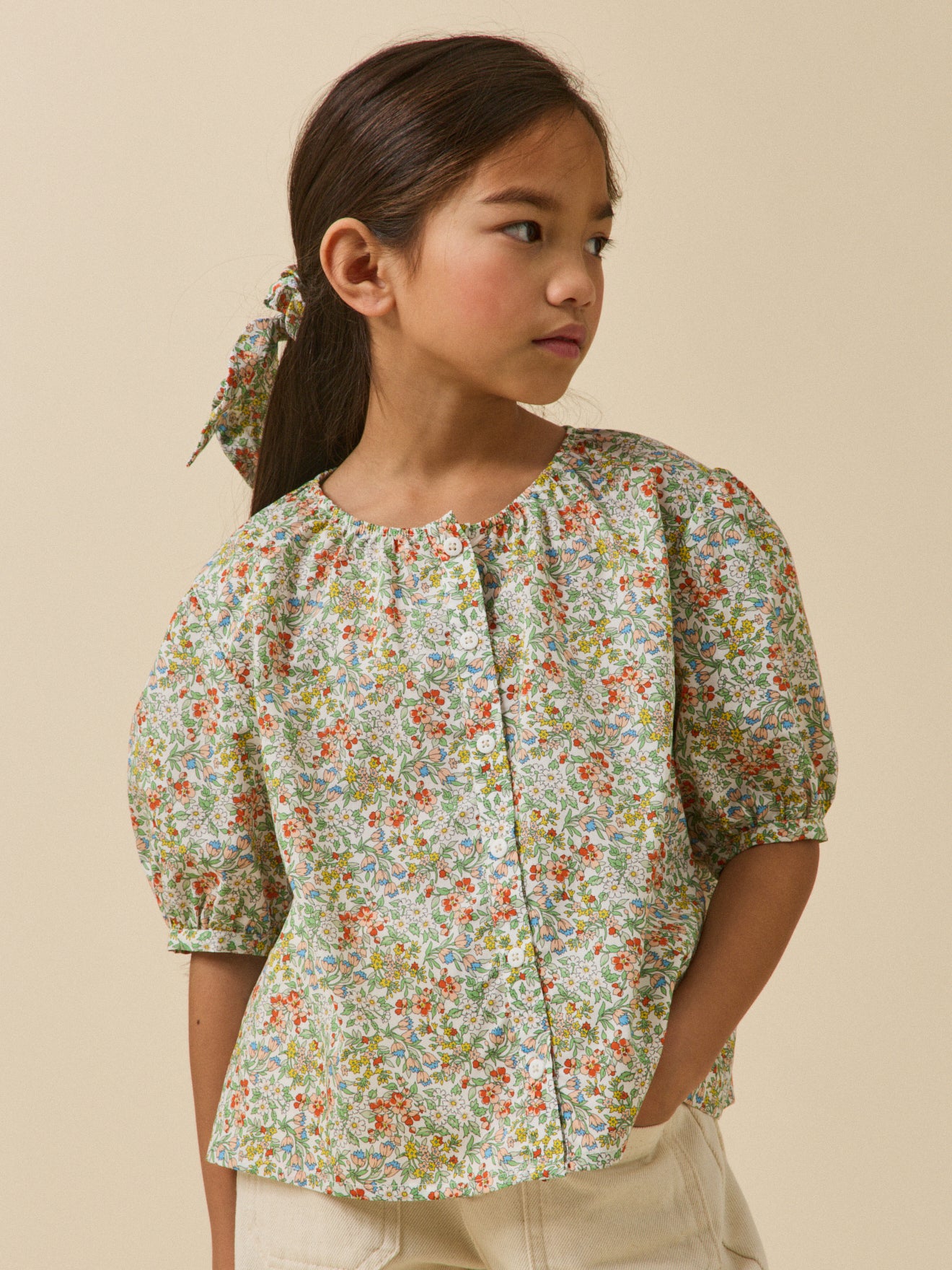 Chemise en tissu Liberty Fille