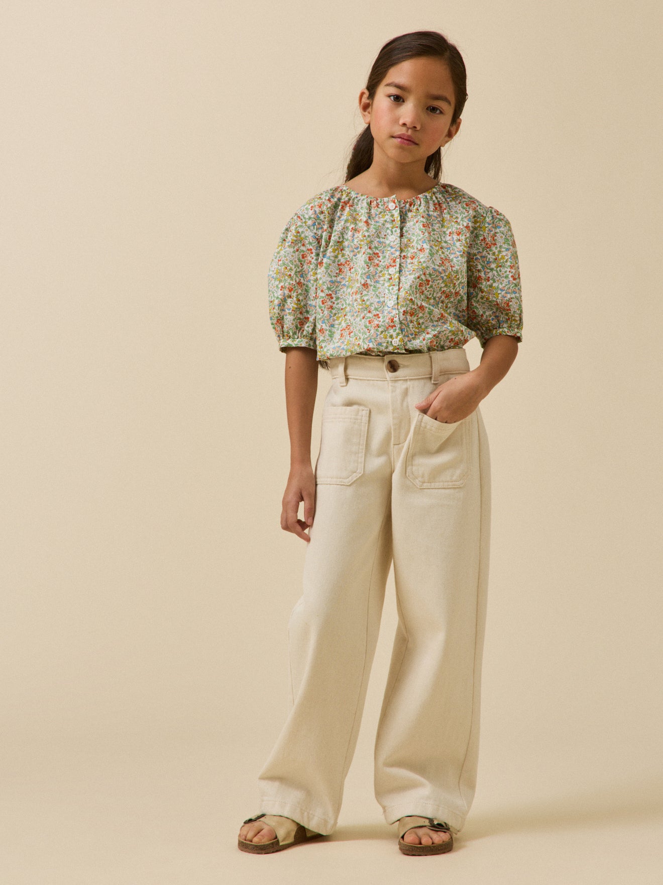 Chemise en tissu Liberty Fille