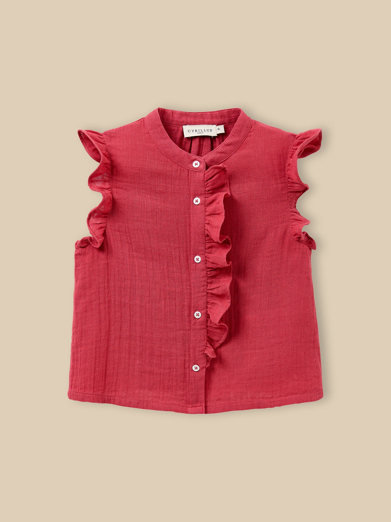 Bluse mit Volants – Bio-Baumwolle