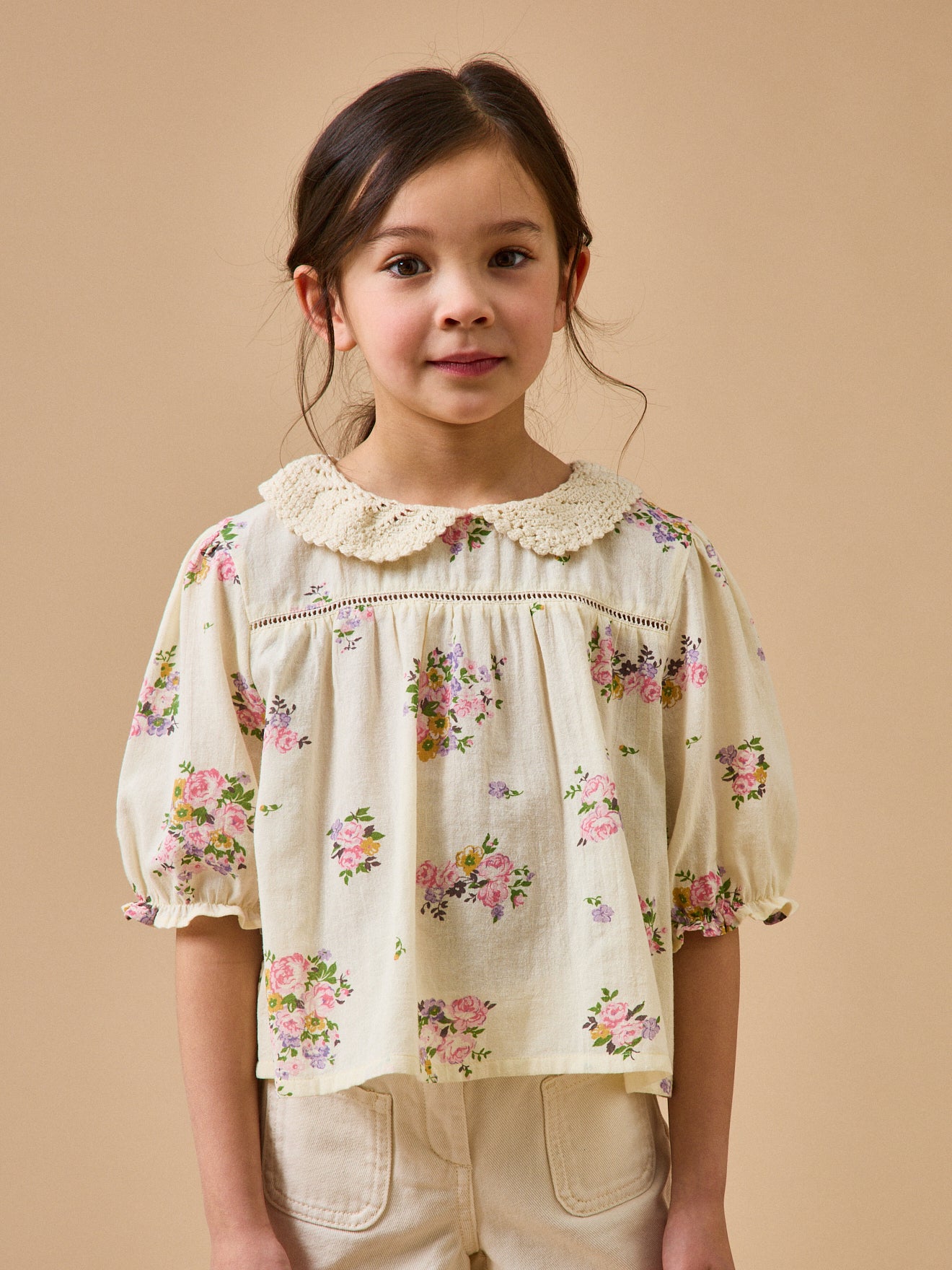 Mädchenbluse mit Bouquetmuster – CYRILLUS X EMILE & IDA