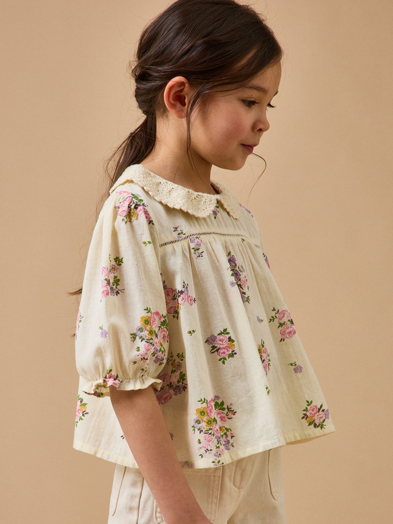 Mädchenbluse mit Bouquetmuster – CYRILLUS X EMILE & IDA