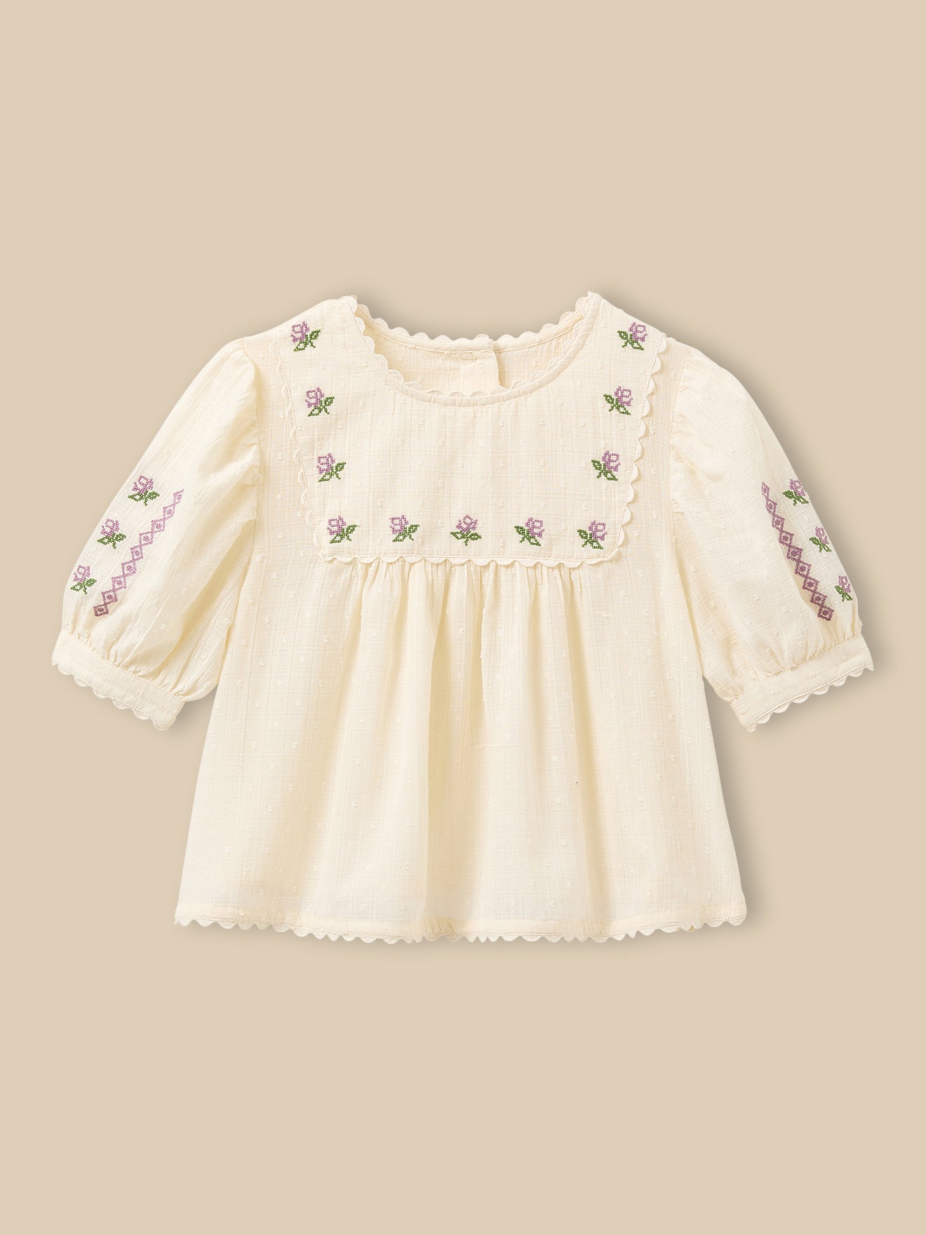 Mädchenbluse mit Stickerei – CYRILLUS X EMILE & IDA