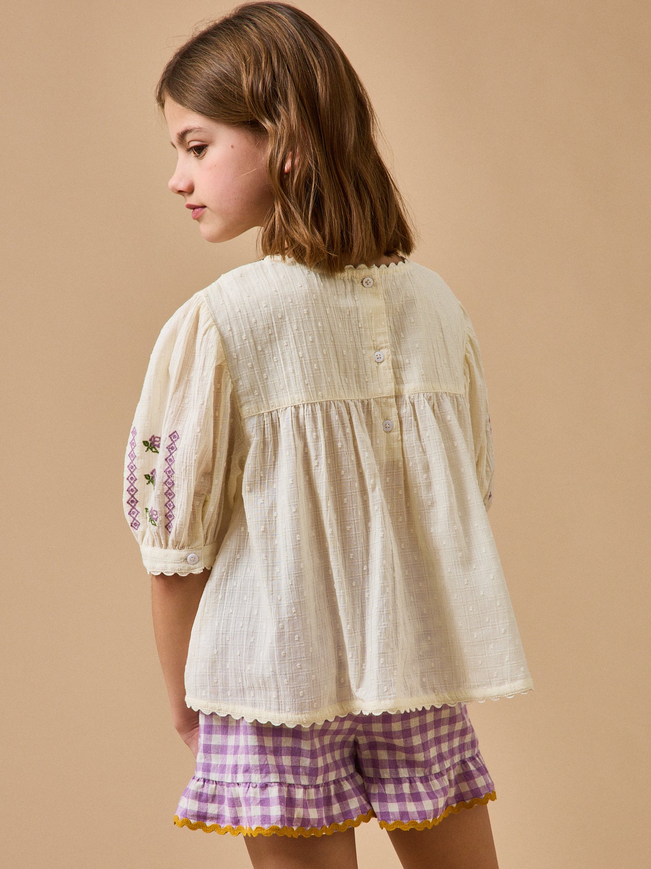 Mädchenbluse mit Stickerei – CYRILLUS X EMILE & IDA