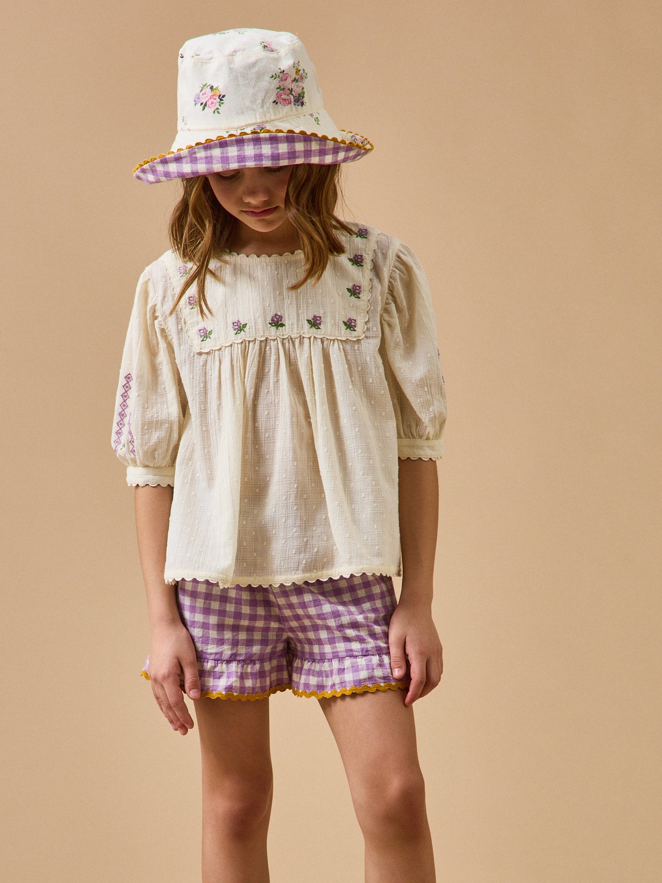 Mädchenbluse mit Stickerei – CYRILLUS X EMILE & IDA